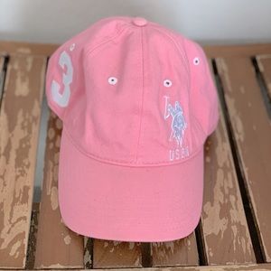U.S. Polo ASSN. pink baseball cap.